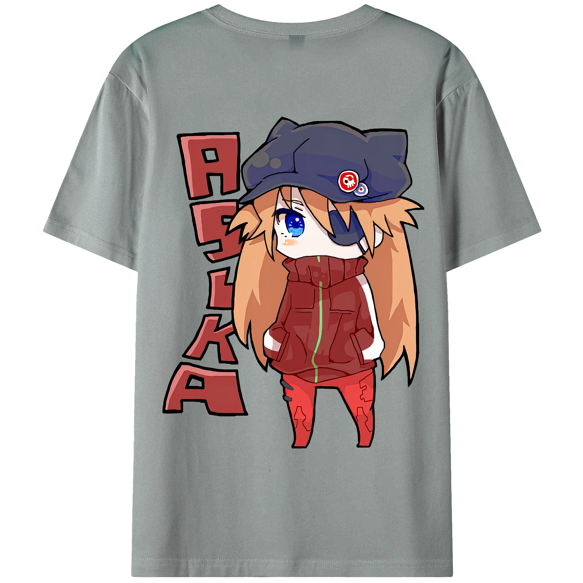 （画像用） EVA 新世紀エヴァンゲリオン 綿100％ メンズ半袖Tシャツ（バックプリント） 通気性